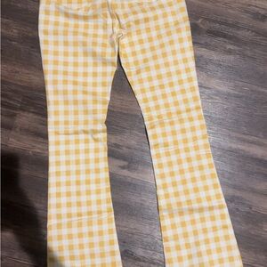 Yellow and White Checkered Pants